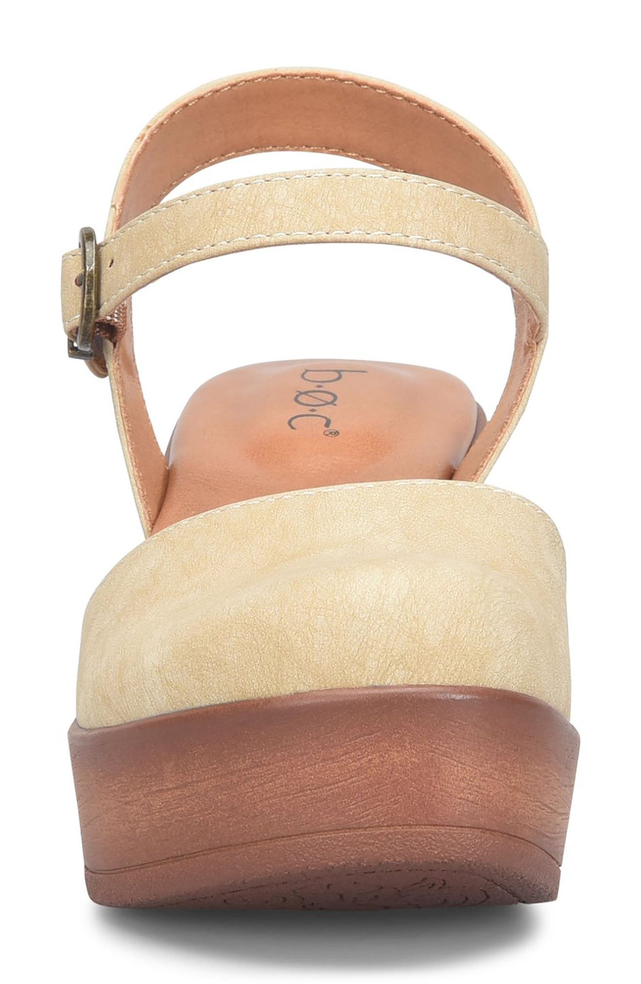 Dalia Platform Clog Sandal, Alternate, color, NATURAL NUBUCK