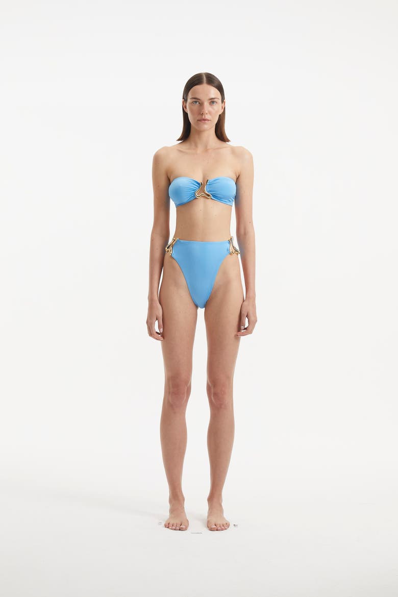 Clyde Waist Satin Bikini Bottom, Alternate, color, Blue