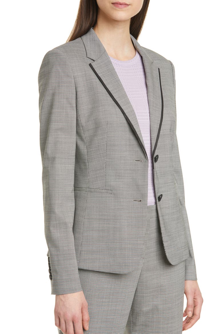 Julea 5 Mini Houndstooth Jacket, Alternate, color, BLACK FANTASY