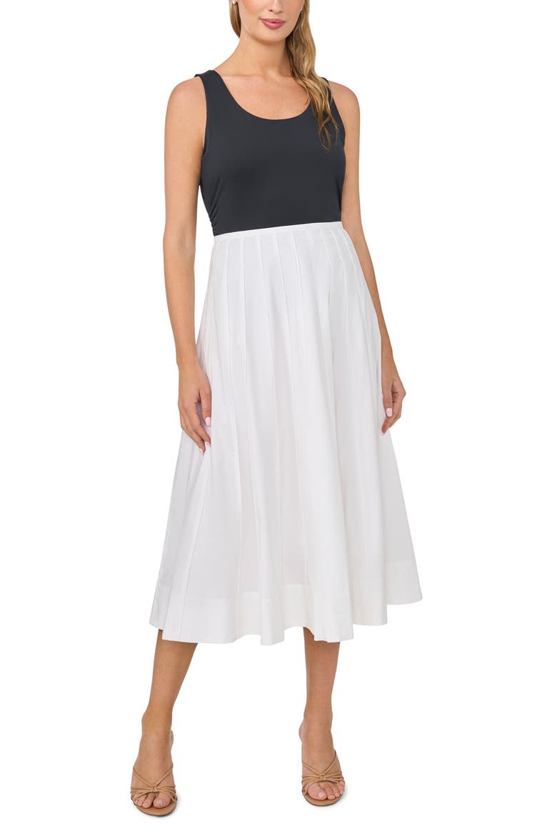 Pintuck Cotton Midi Skirt, Alternate, color, BRIGHT WHITE