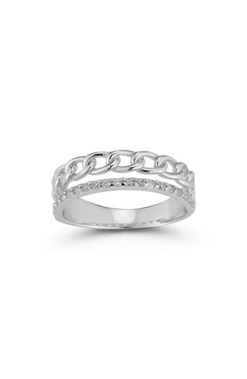 Chloe & Madison Chloe And Madison Link Band Ring In Silver