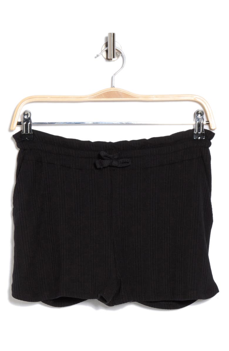 Vitamin A<sup>®</sup> Thalia Tencel<sup>™</sup> & Organic Cotton Blend Cover-Up Shorts, Alternate, color, Black