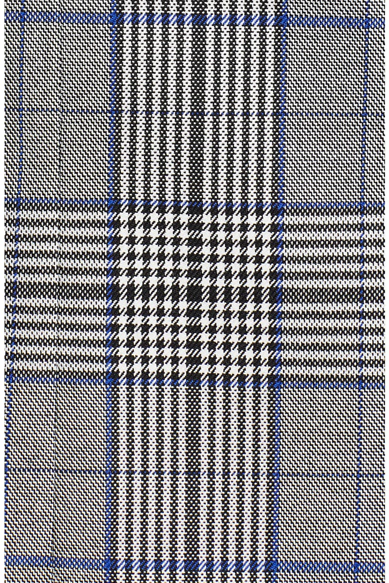 Double Breasted Blazer, Alternate, color, BLACK- BLUE PLAID