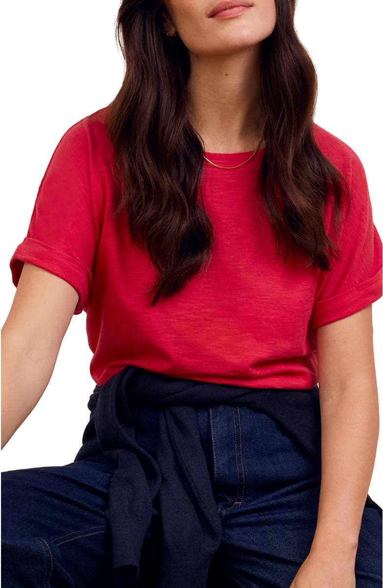 Celtic & Co. Cotton Crew Neck T-Shirt, Alternate, color, Red Tulip