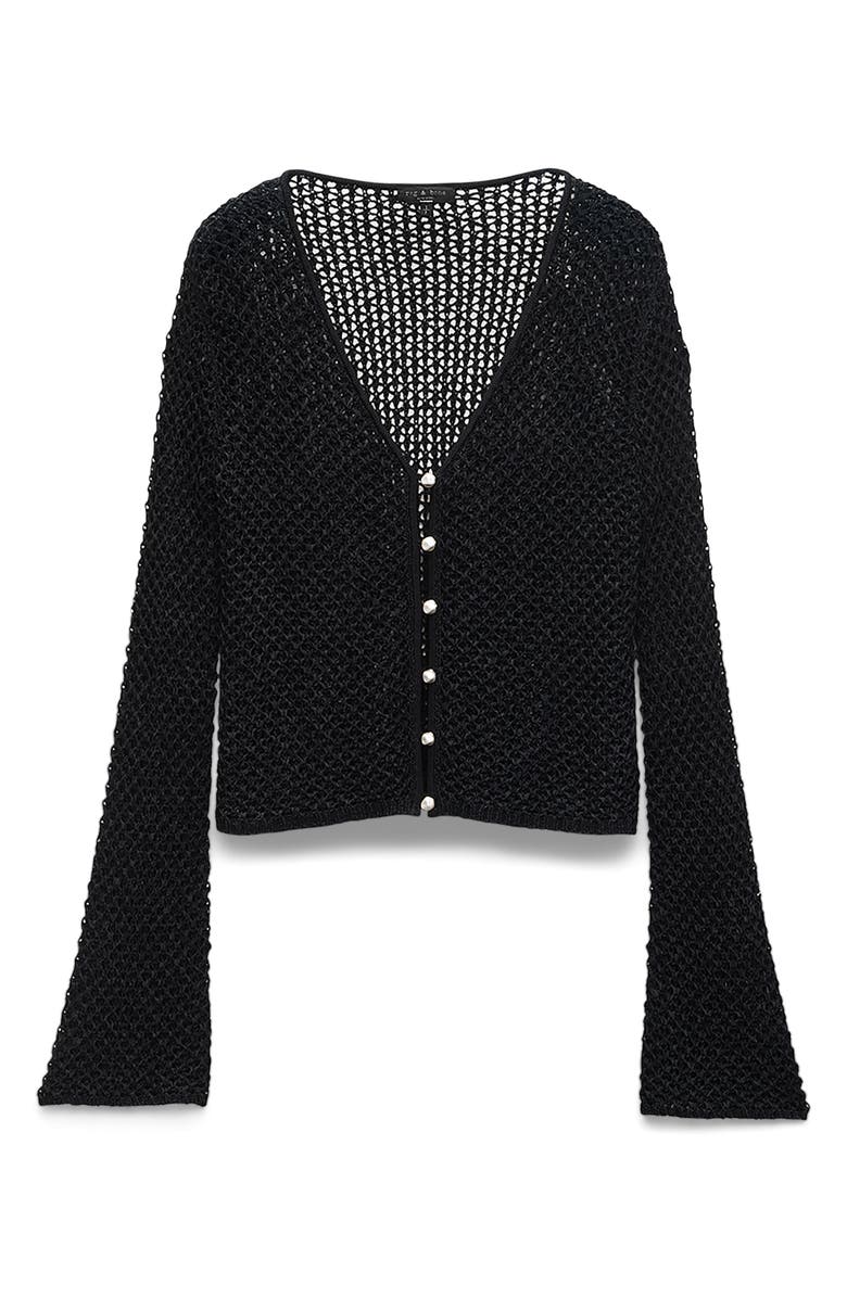 rag & bone Ellie Vee Open Stitch Cardigan, Main, color, 