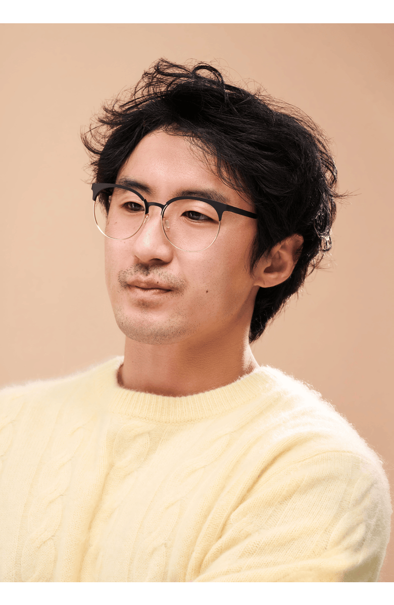 COVRY Hao Blue Light Blocking Glasses, Alternate, color, Matte Black With Gold Metal