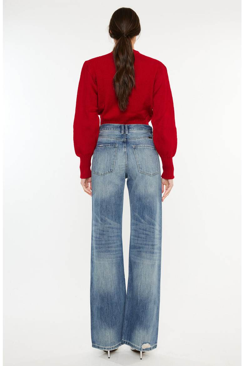 Montana Ultra High Rise 90's Flare Jeans, Alternate, color, Medium Wash