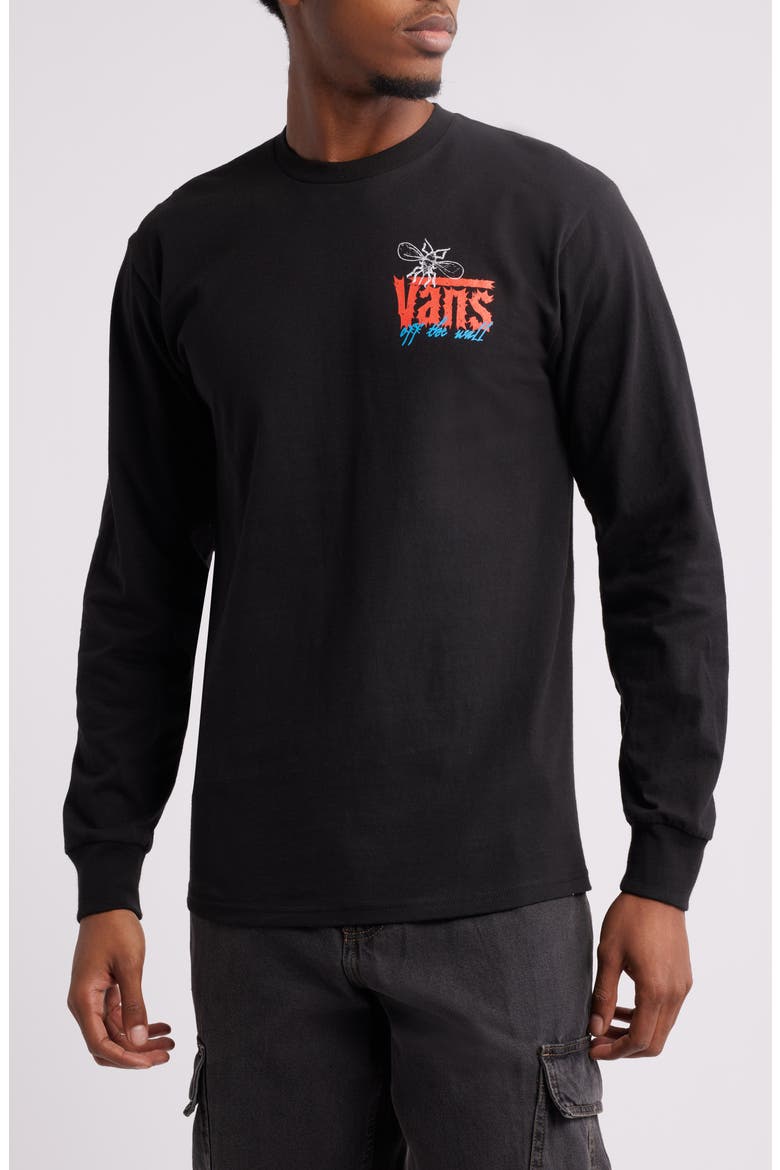 Tear Mountain Long Sleeve Graphic T-Shirt, Main, color, BLACK