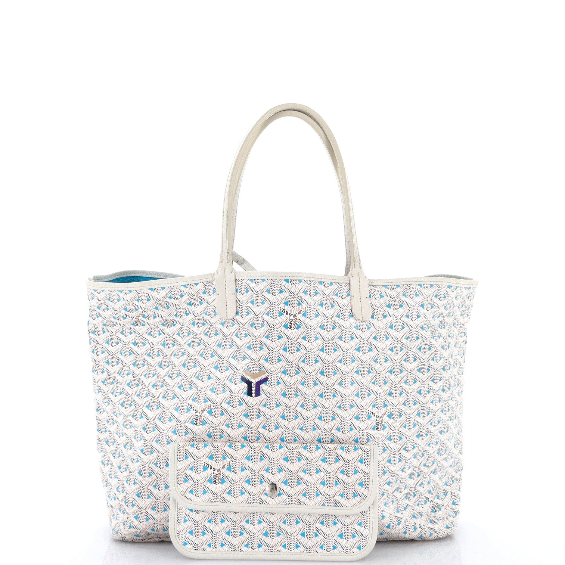 Saint Louis Tote Claire Voie Coated Canvas PM, Alternate, color, White