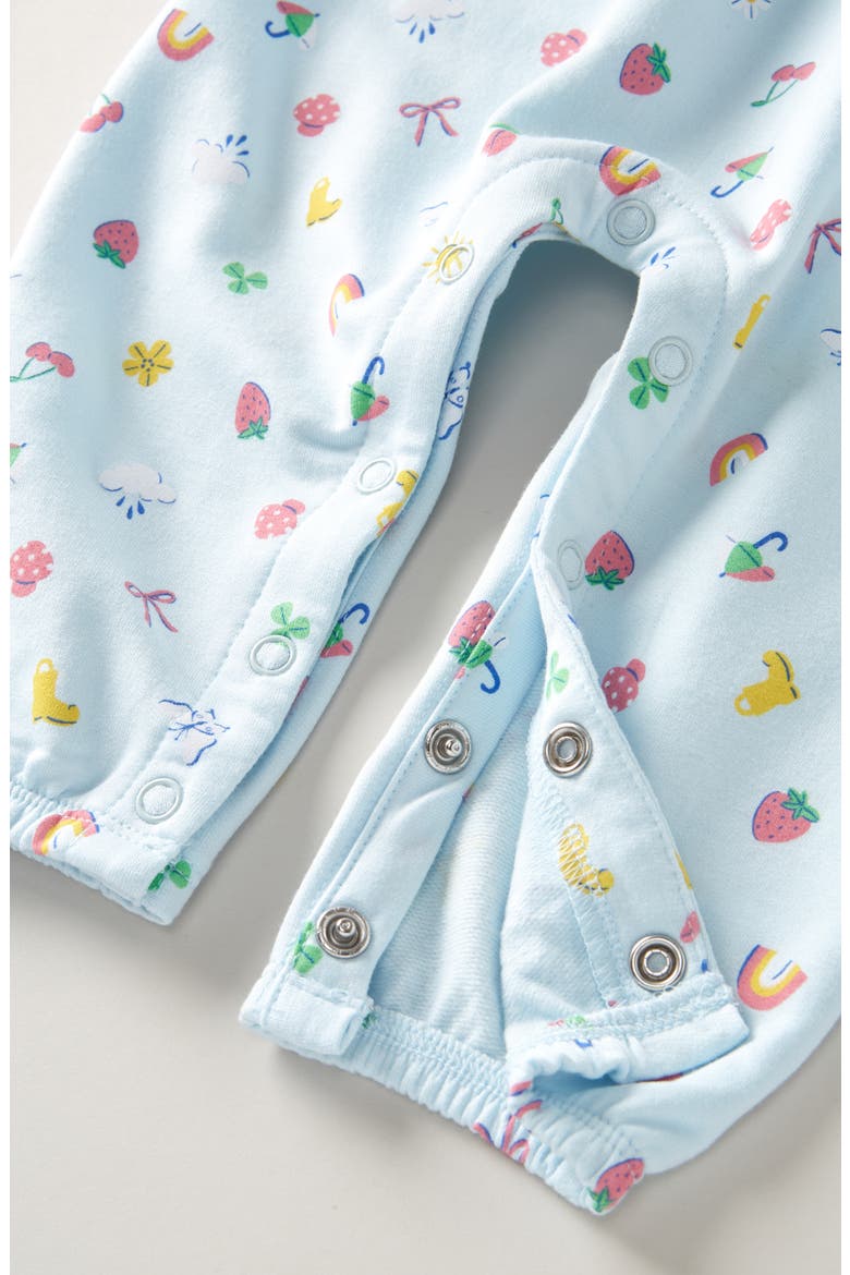 Ruffle Sleeve Romper, Alternate, color, BLUE DELICATE RAINY DAY