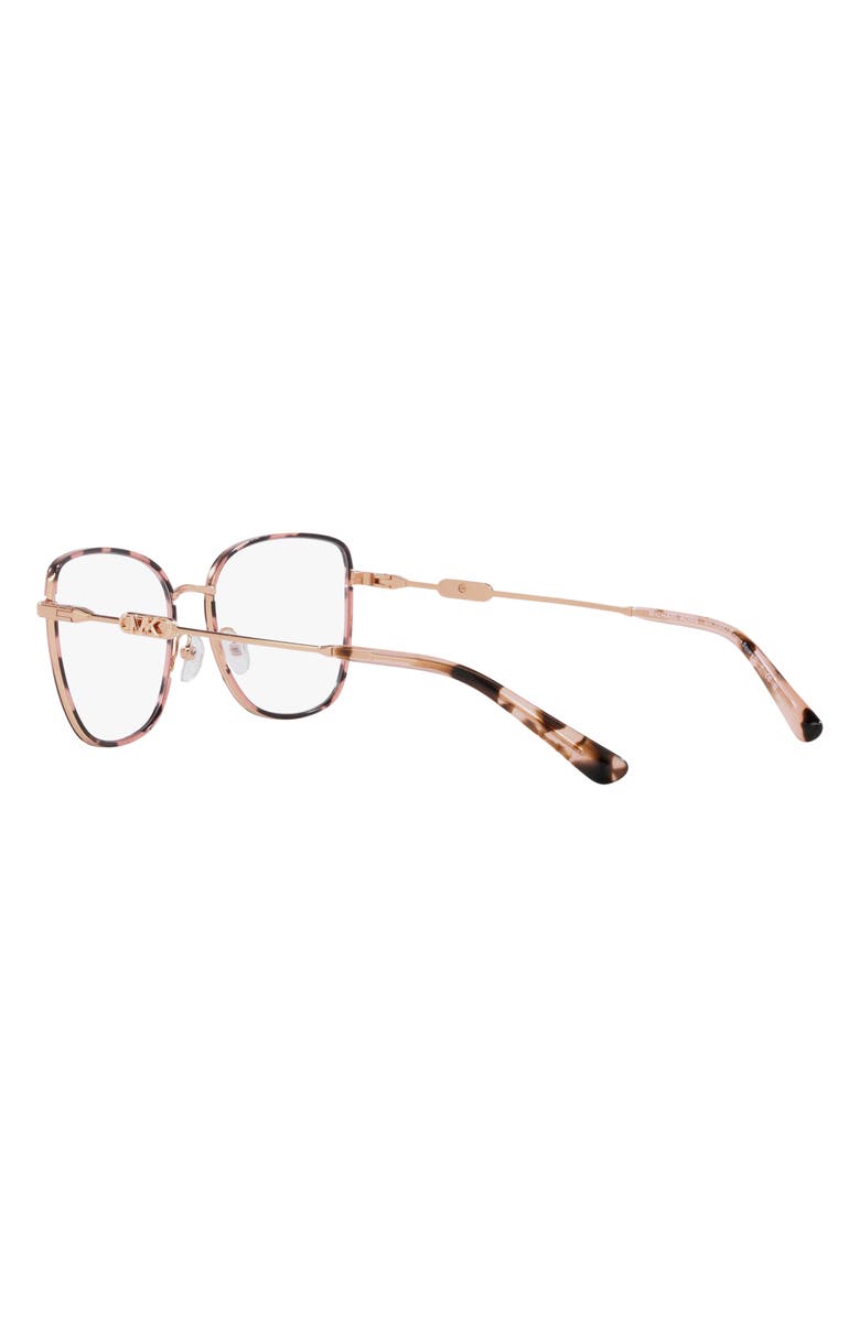 Michael Kors Empire 54mm Square Optical Glasses, Alternate, color, Rose Gold