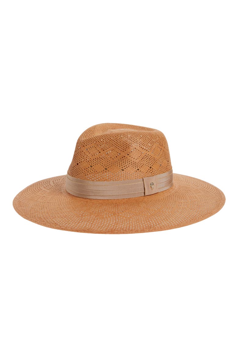 Panama Woven Staw Fedora, Main, color, LATTE/ LOTUS