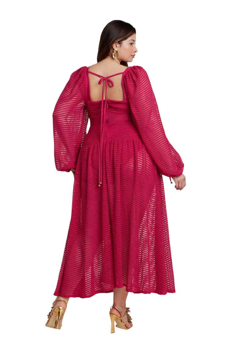 Patbo X Eloquii Corset Waist Maxi Dress, Alternate, color, CRADLE PINK