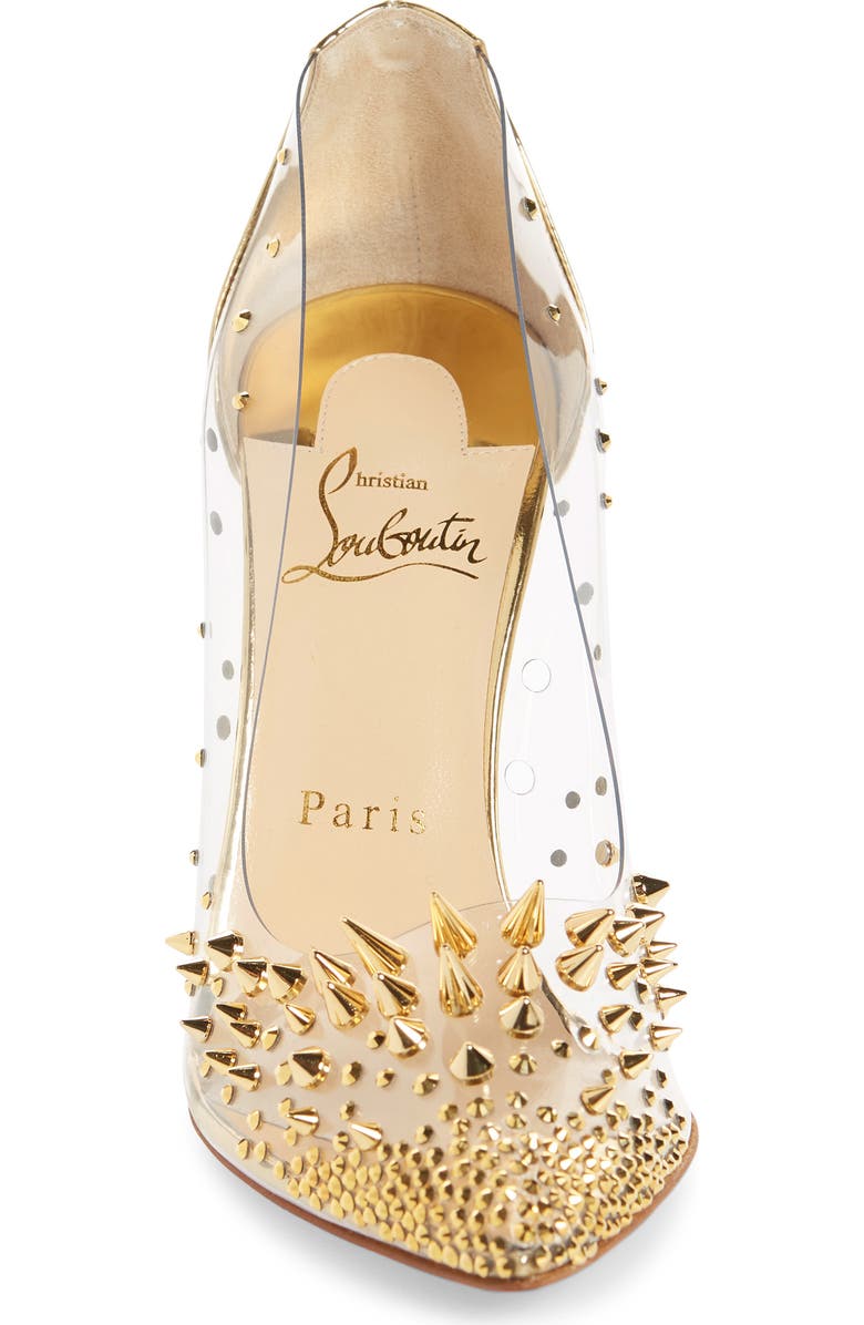 Christian Louboutin Grotika Spike Clear Pump, Alternate, color,