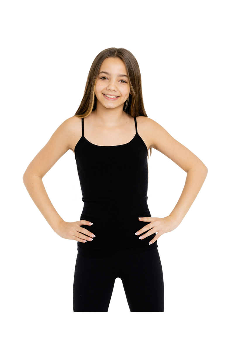Malibu Sugar Two solid full cami - Big Kid, Alternate, color, Black