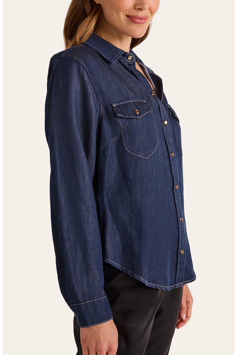 Western Shirt, Alternate, color, DARK DENIM