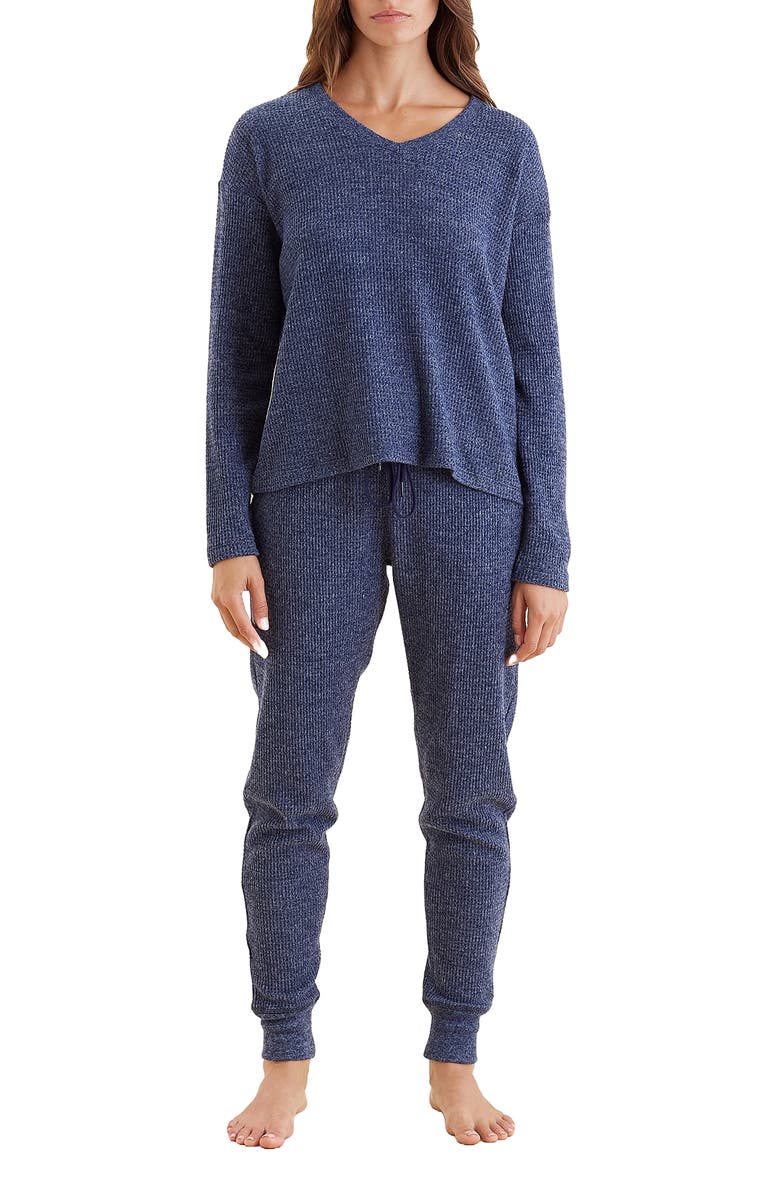 Papinelle Waffle Knit Pajamas, Main, color, 