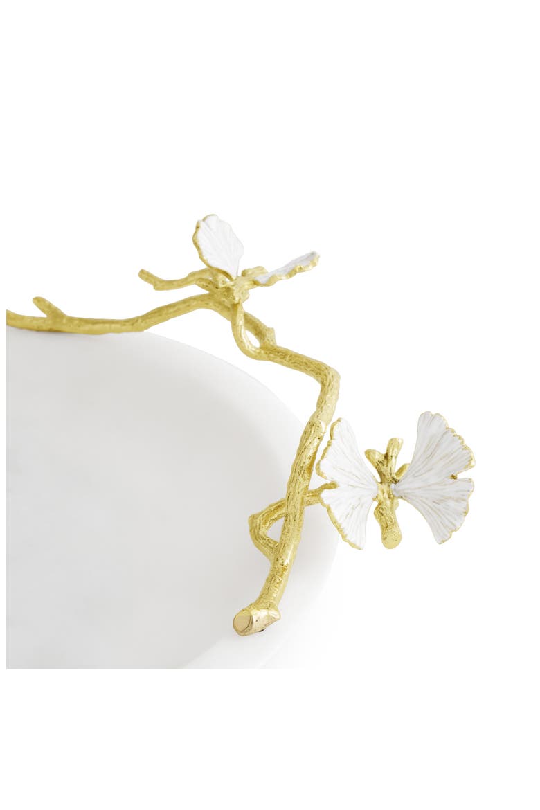Butterfly Ginkgo Trinket Tray, Alternate, color, WHITE