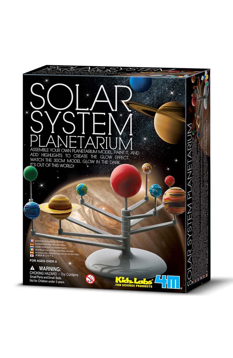 4M Solar System Planetarium Build 11.8 Inch Glow in the Dark Model, Main, color, Multicolored