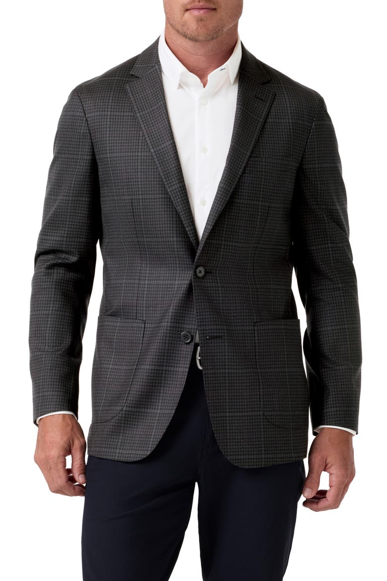 Lavelle Wool Blazer, Main, color, CHARCOAL GUN CHECK