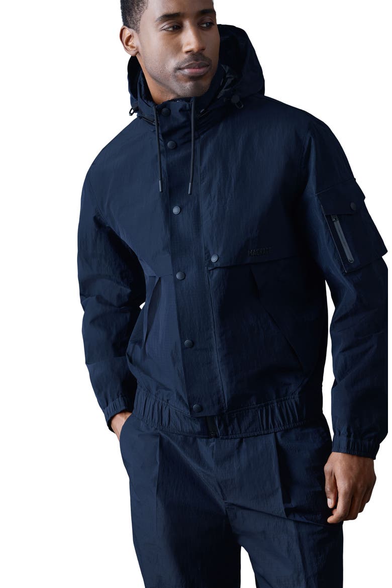 Garrett Hooded Rain acket, Alternate, color, NAVY