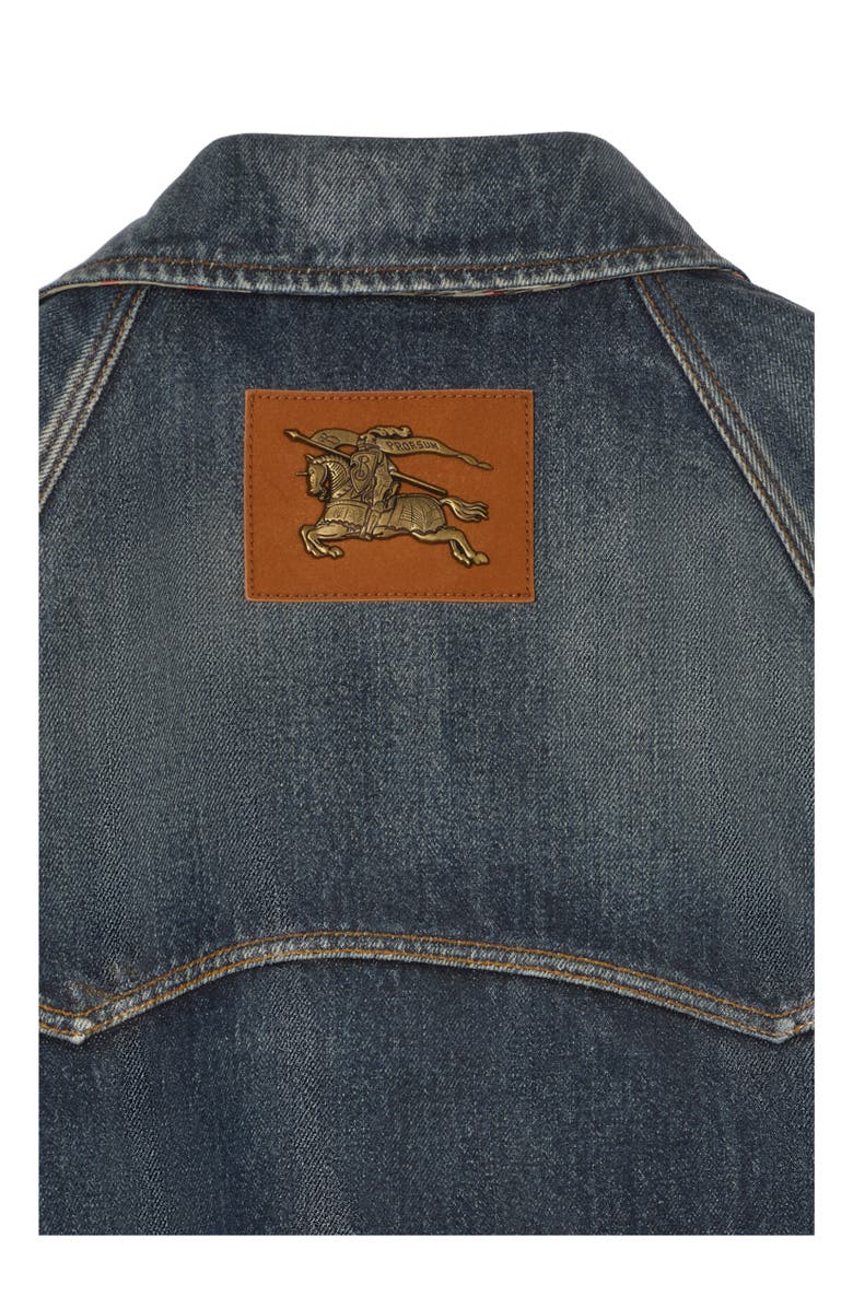 Burberry Coated Denim Jacket, Alternate, color, Mid Blue