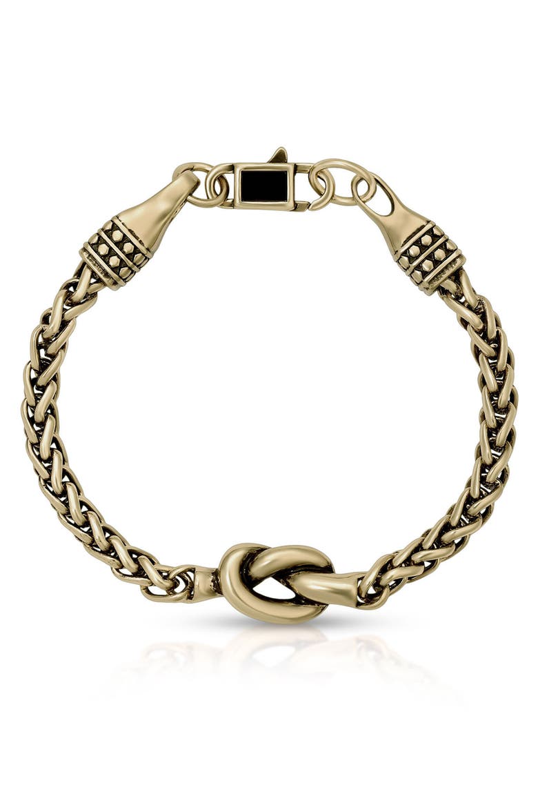 Men's Twisted Titan Bracelet, Main, color, BRASS