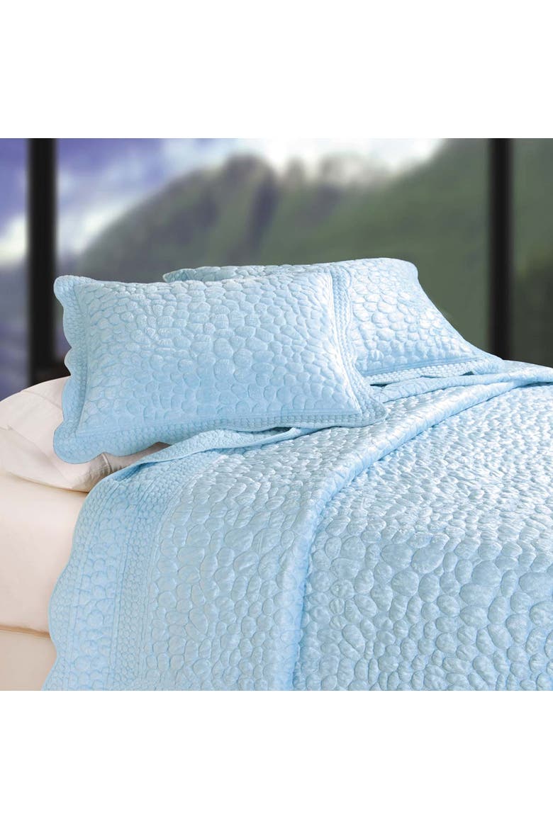 20" x 26" Blue Pebbles Cotton Standard Sham - Machine Washable, Main, color, Blue