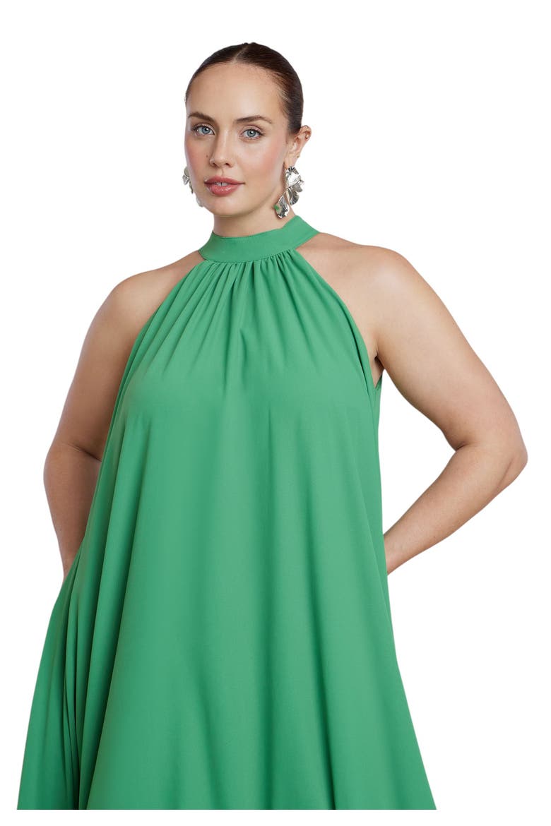 High Low Dramatic Ruffle Detail Dress, Alternate, color, MINT GREEN