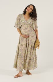 Cache Coeur Maternity and Nursing Maxi Bohemian Dress Juliette
