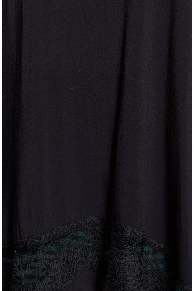 Lace Trim Handkerchief Hem Tank, Alternate, color, BLACK