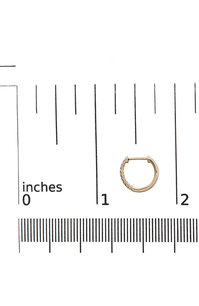 Haus of Brilliance 10K Yellow Gold 1/10 Ct Diamond and Rope Twist Huggy Hoop Earrings, Alternate, color, Yellow