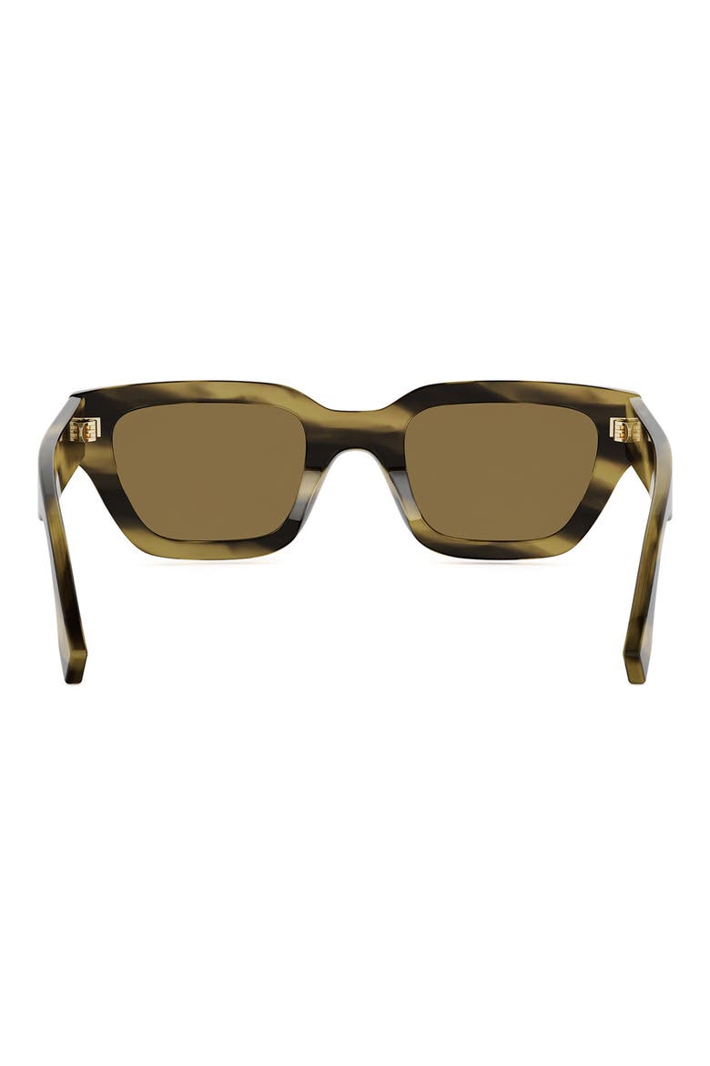 Selleria 50mm Rectangular Sunglasses, Alternate, color, BROWN HORN / BROWN
