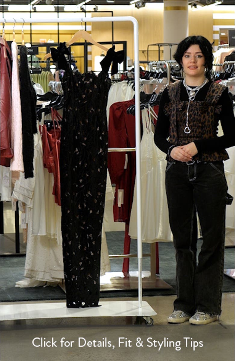 Tiff Velvet Lace Body-Con Gown, sales video thumbnail