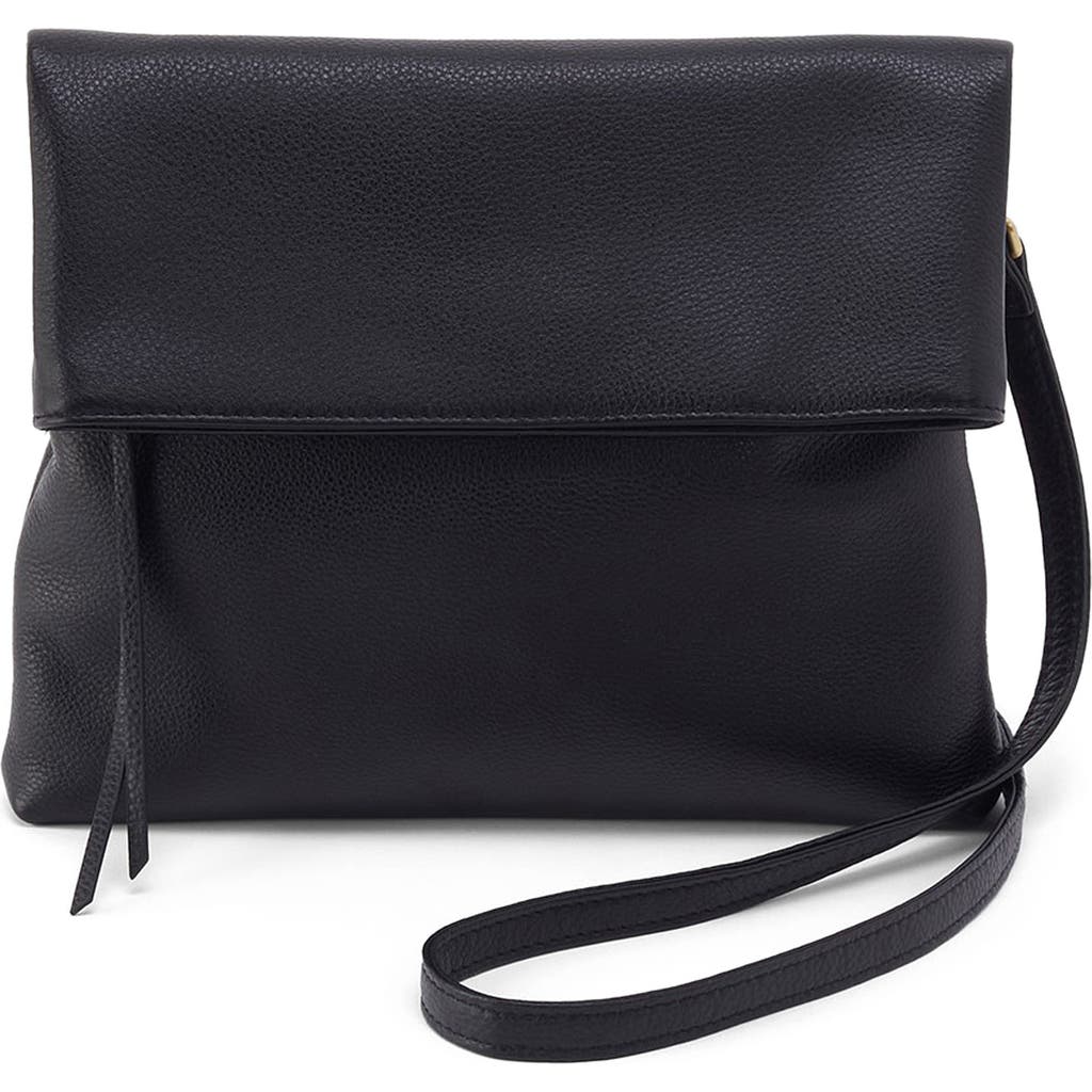 Hobo Draft Leather Crossbody Bag In Black
