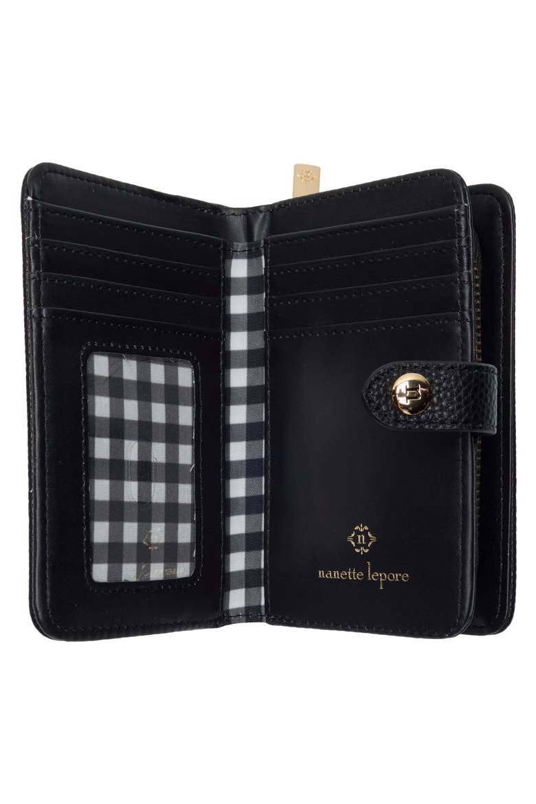 Faux Leather Wallet, Alternate, color, BLACK