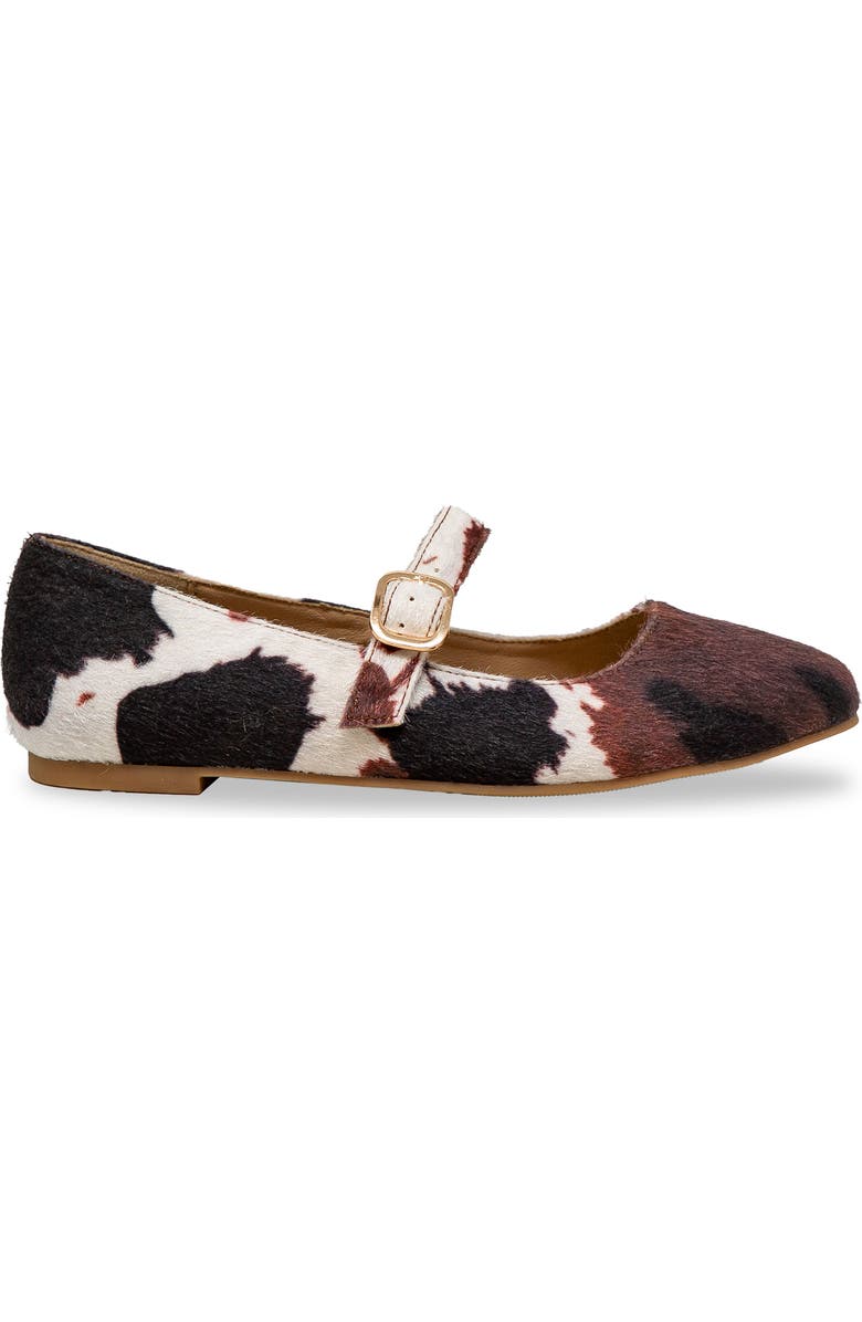 CHASE AND CHLOE Meli Faux Fur Mary Jane Flat, Alternate, color, Tan