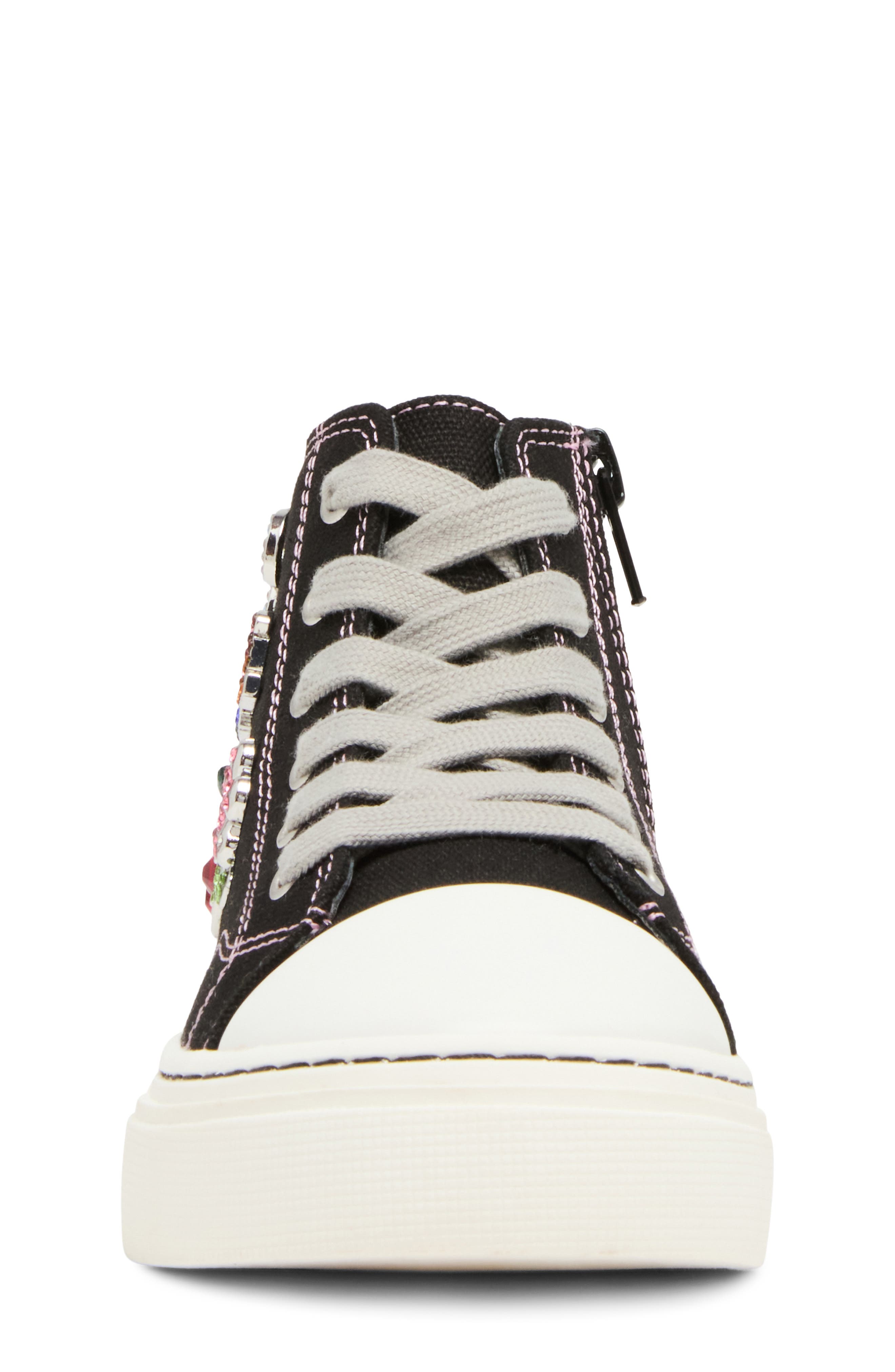 Steve Madden Kids' Jjoycee High Top Sneaker, Alternate, color, Black