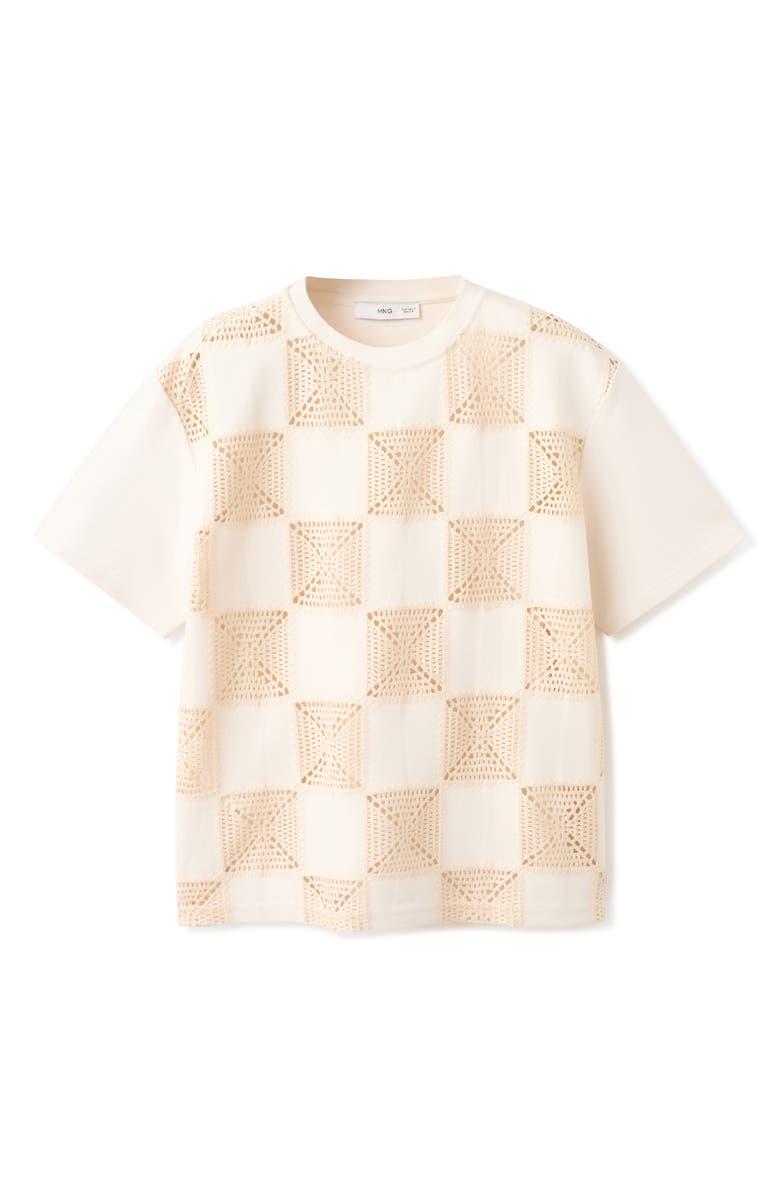 MANGO Lace Inset T-Shirt, Alternate, color, 