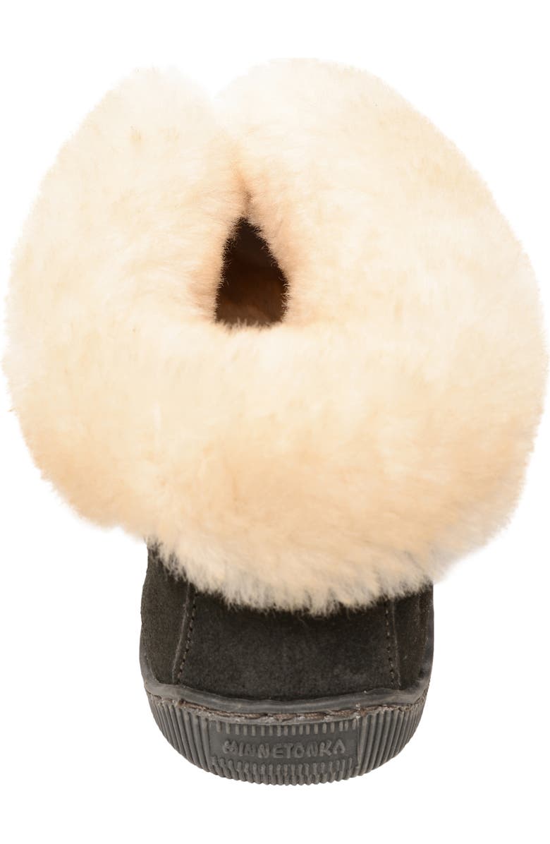 Minnetonka Genuine Shearling Lined Ankle Boot, Alternate, color,