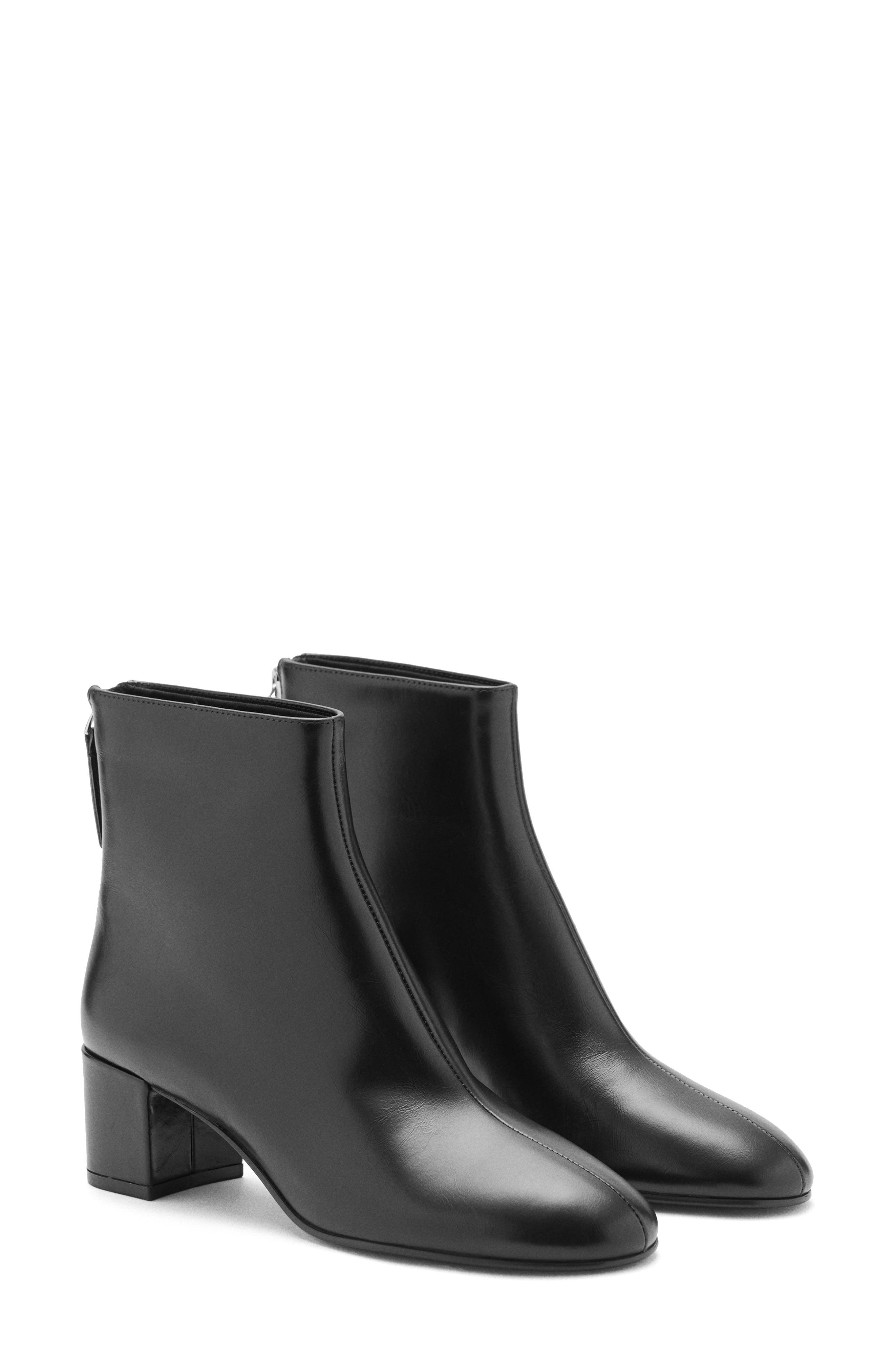 MANGO Claro Ankle Boot, Main, color, Black