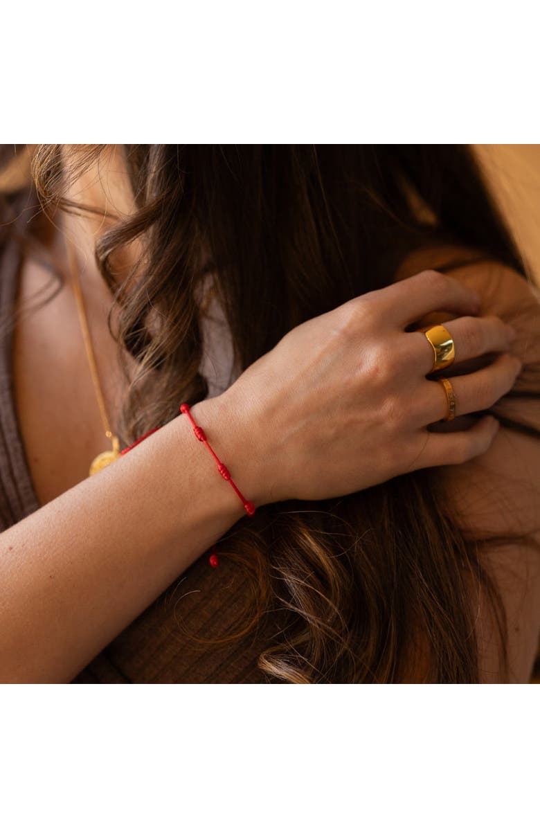 Mantra 7 Knots of Protection bracelet, Alternate, color, Red Silk
