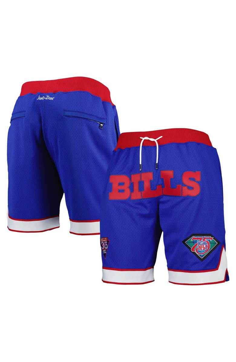 Mitchell & Ness Men's Mitchell & Ness Royal Buffalo Bills 35th Anniversary Just Don Throwback Shorts, Main, color, 