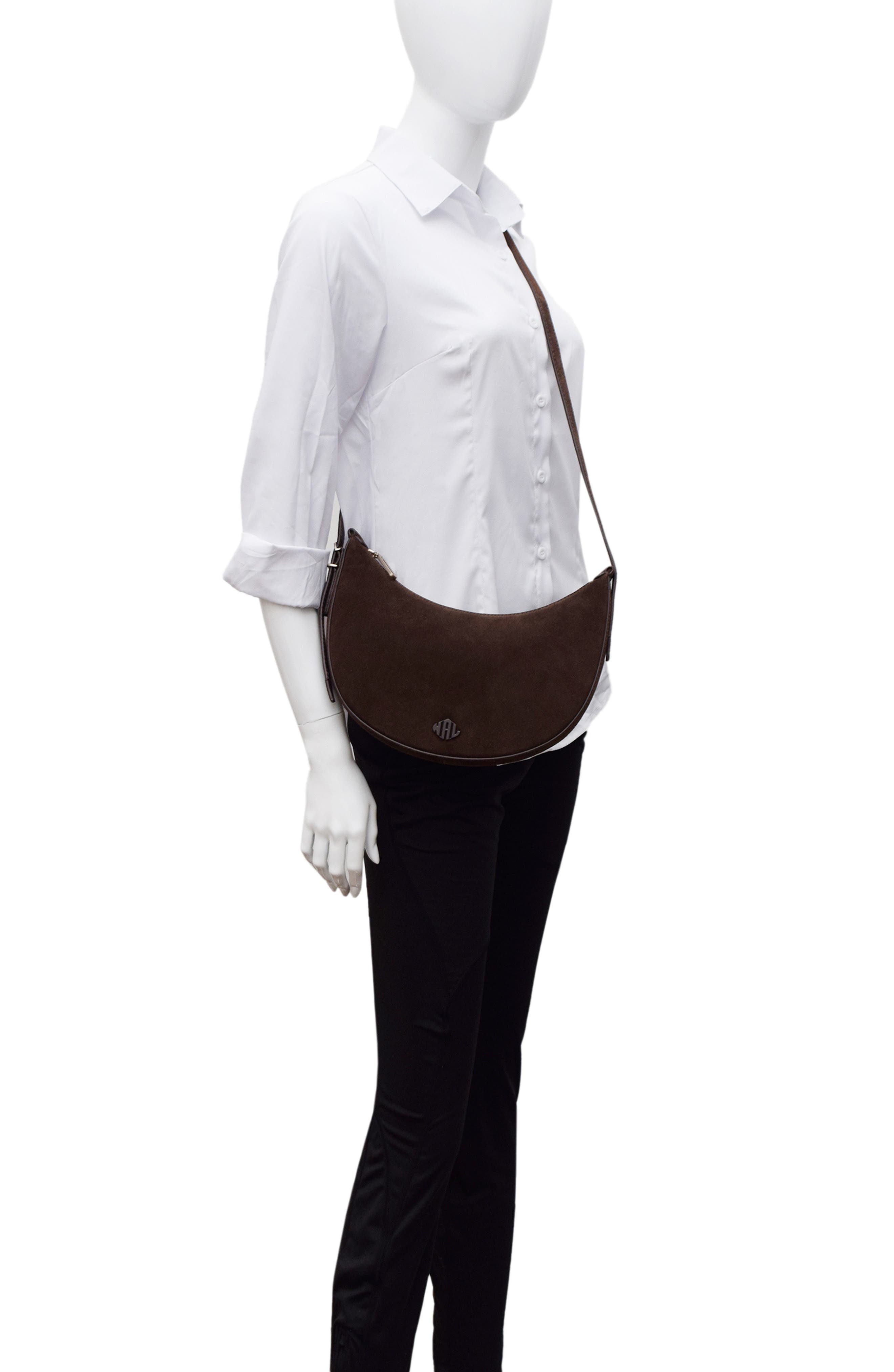 New Amsterdam Leatherworks Silas Leather Crossbody Bag, Alternate, color, Espresso