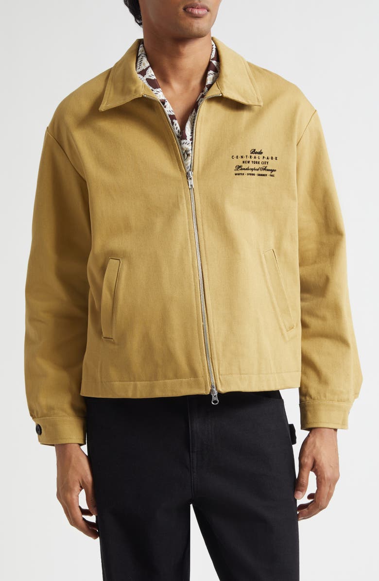 Bode Central Park Jacket, Main, color, Khaki