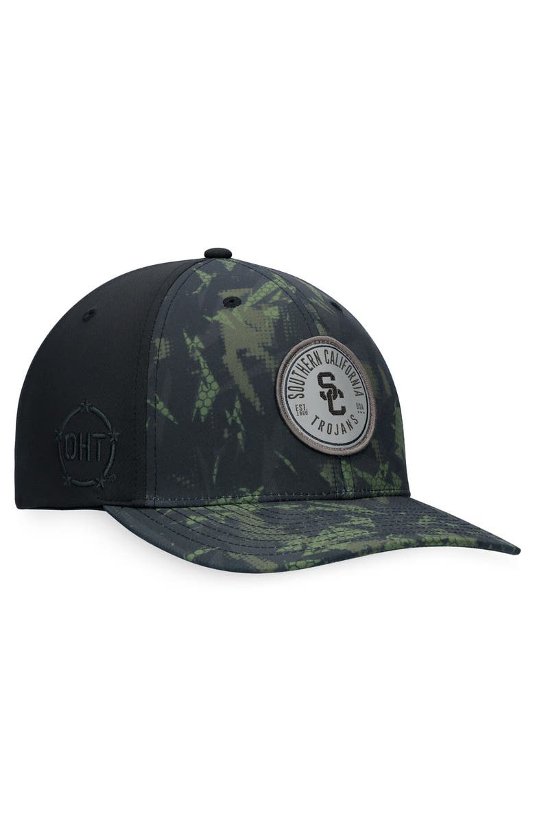 TOP OF THE WORLD Men's Top of the World Black USC Trojans OHT Military Appreciation Camo Render Flex Hat, Alternate, color, Black