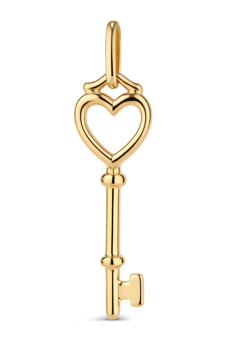 Key Heart Pendant in 14K Gold, Main, color, Yellow Gold