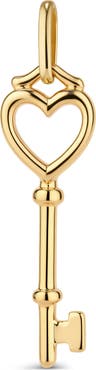 DEVATA Key Heart Pendant in 14K Gold