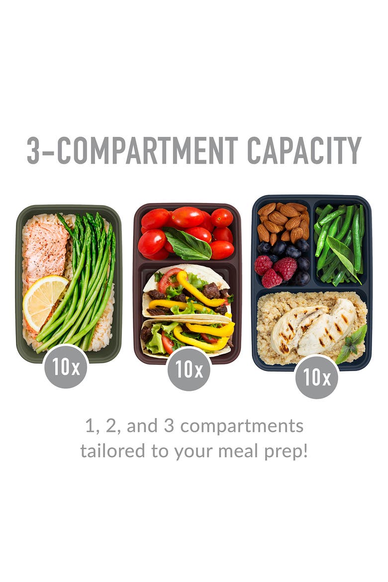 60-Piece Meal Prep & Lunch Bag Set, Alternate, color, RICH SHADES