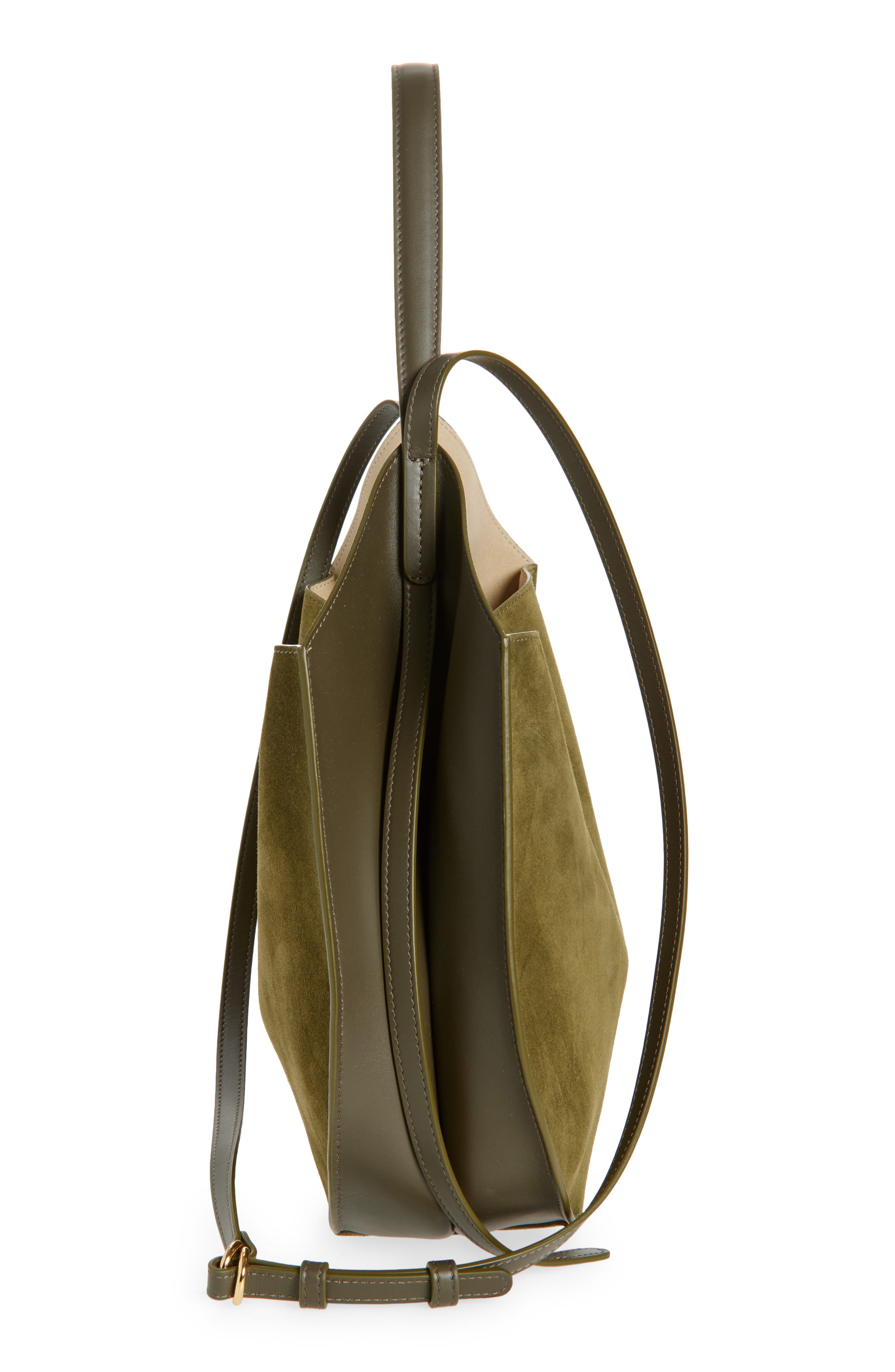 Ree Projects Helene Suede Hobo Bag, Alternate, color, Khaki